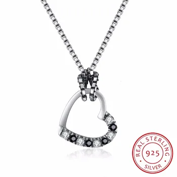 Lekani Kærlighed Hjerte Form 925 Sterling Sølv Pedant Halskæder Til Kvinder, Nye Mode Elegant Damer' Fine Smykker Gave