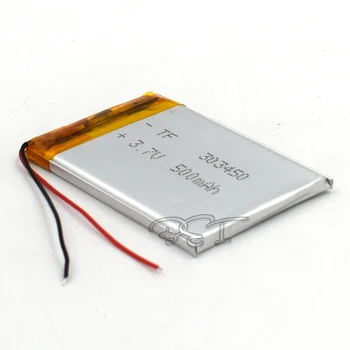 10stk 3,7 V Lithium-Batteri Li-3,7 V-Polymer Lithium Batteri 303450 Genopladeligt Li-ion Celle 500mAh For MP5 Navigator, GPS, MP3-MP4