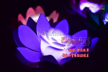 17 CM i diameter LED kunstige lotus lampe i farverige ændret Swimmingpool med Vand Flydende, der Ønsker lanterne til bryllup dekoration