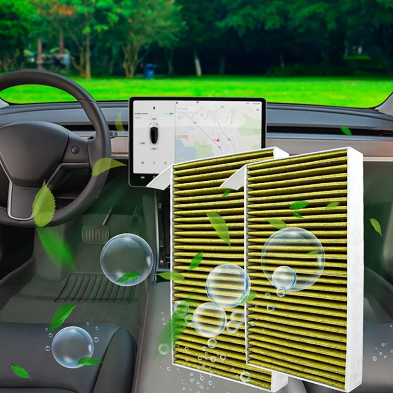 For Tesla Model 3 Bil luftfilter klimaanlægget Kabine Filter med aktivt Kul  med Værktøj køb online