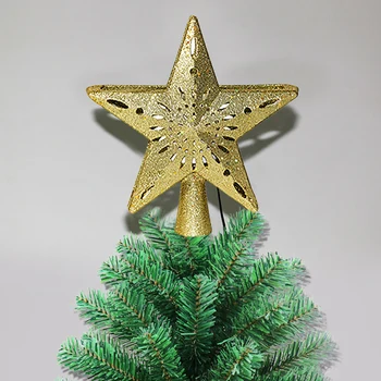 2 i 1 Tændte juletræ Topmadrasser med Projektor Skinnede Fem-takkede Stjerne, Træ Topper Snefald FØRTE Nat Lamper Til Indendørs