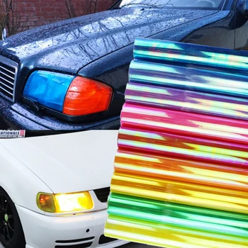 200CM 2 Meter*30CM Auto Bil, Motorcykel, Farve Forlygte Baglygte Tåge Lys Vinyl Røg Film Ark Sticker Dækker Cykel styling