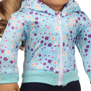 2021 Nye Blå Frakke, der Passer Dukke Jacke Tøj Passer 43cm Nye Baby Born dukke,Amerikansk Pige, 18inch Dukke Tøj Tilbehør