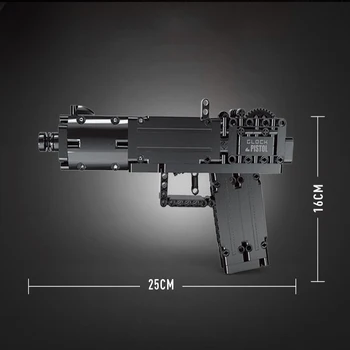 288pcs Kanon Legetøj Glock Automatisk Pistol Model byggesten Kreative Blok Samling Mursten Børn Pædagogisk Legetøj Dreng Gave