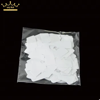 50STK Hvid Blank foldet ring etiketter hvid/kraft tak selvklæbende pris etiketter klistermærke til smykker 6*1,5 cm
