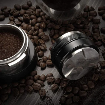 51mm Espresso Sabotage & Distributør, Dual-Head Og Leveler, Justerbar Dybde-Professionel Espresso Hånd vis manipulerer