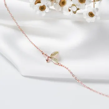 A00560 Nye koreanske Mode Guld Bane Opal Kæde, Charme Armbånd til Kvinder i Ægte 925 Sterling Sølv Party Bryllup Smykker