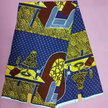 Afrikanske Veritabel Voks Tekstil-Ankara-Print Stof For Party Dress 6 M NAR-67