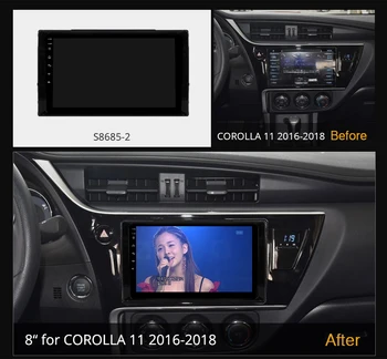 Android-10.0 6G+128G Bil Radio Stereo til Toyota COROLLA 11 2016 - 2018 Auto Lyd GPS-4G-LTE-Systemet hovedenheden 1280*720