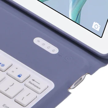Bluetooth-Kompatibelt Tastatur Sagen For Huawei Matepad 10.8 / Mediapad M6 10.8 Funda PU Læder Cover Med Magnetisk Pen Slot