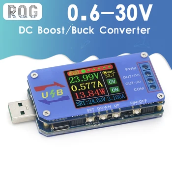 DC-DC Boost/Buck Konverter CC CV Power Modul 5V TIL 0,6-30V 2A Justerbar Reguleret strømforsyning Spænding Strøm kapacitet Meter
