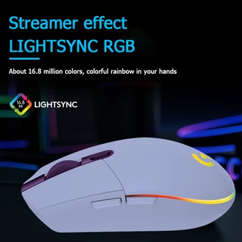 Den nye Logitech G102 anden generation af gaming mus (lilla) LIGHTSYNC RGB 8000DPI PUBG Overwatch LOL kablede mus