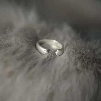 Designer oprindelige design kat klo kolde vind Thai sølv åbning justerbar ring friske og søde fairy mærke smykker