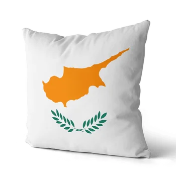 Flag of Cyprus square pudebetræk ren bomuld pudebetræk parti hjem dekoration sofa pudebetræk 40x40 45x45cm