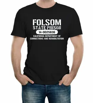 Folsom Prison T-Shirt - Sjove t-shirt i retro land mode kontant blues musik, amerikas forenede stater