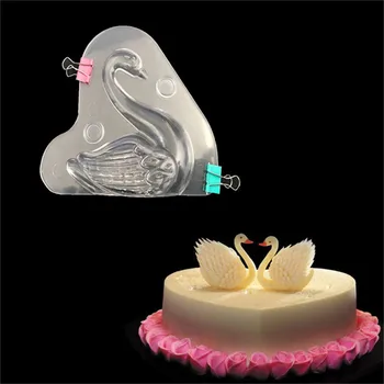 Gennemsigtige 3D Swan Sko Forme, Plast Chokolade Mould DIY Bagning Udsmykning Polycarbonat Slik Jelly Mousse Skimmel Påske Indretning