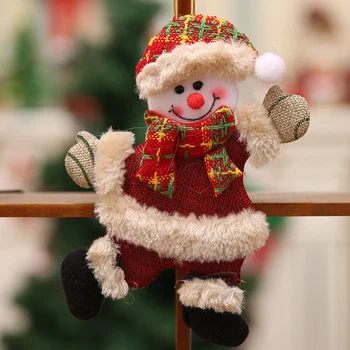Godt nytår julepynt DIY Xmas Gave Santa Claus Snemand Træ Vedhæng Dukke Hænge Pynt til Hjemmet