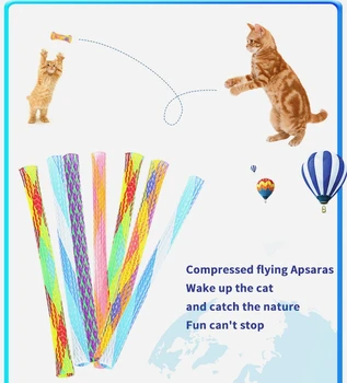 Hot Salg Killing / Kat Nylon Toy Premium Pet Interaktive Kat Legetøj Stick teleskopstang Pet Legetøj 13CM Kat Stick Pet Supplies Tilfældig