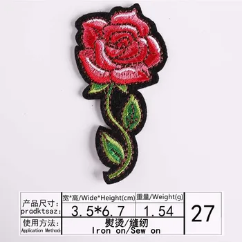 Høj Kvalitet Broderet Klud Klistermærker Kan Være selvklæbende Strygejern og-Vaskbar Butterfly Rainbow Rose DIY Tøj Patches
