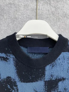 Høj kvalitet falder tøj til sweater kvinder 2021 mode sexet plaid jacquard logo design branded pullover casual kvinde trøjer