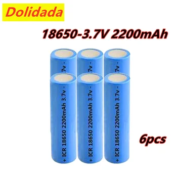 Icr18650 lithium batteri 2200 mah 3,7 v li-ion genopladeligt pkcell 18650 batteri batteria flad top batterier