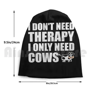 Jeg har ikke Brug for Terapi jeg har Kun Brug for Køer, Huer, Strik Hat Hip Hop Ko, Køer Kvæg Kalv for Kalve, Landmand Landbrug