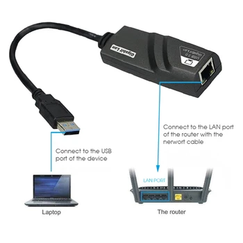 Kabel USB 3.0 til Gigabit Ethernet RJ45 LAN (10/100/1000) Mbps Netværk Adapter Ethernet-netkort til PC Engros