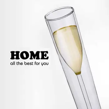 Kreative Dobbelt-lag Cocktail Glas Europæisk Stil Champagne Glas Glas Winebowl Tulip Krystal Glas Mousserende G2B1