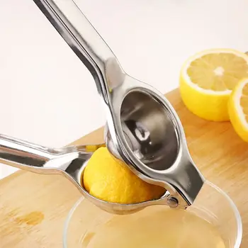 Lemon Squeezer Rustfrit Stål, Manuel Lime, Citrus Tryk På Squeezer,Metal Hånd Køkken Saftpresser Holdbar Pligt Rustfrit Stål Citrus