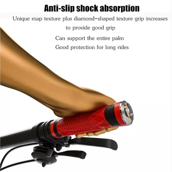MOTSUV 1 Par Cykel Silikone blindhåndtag stødsikker Anti Slip Cykel, Styr Ende Stik for Foldbar Cykel Skateboard