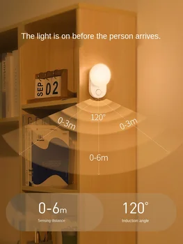 Magnetisk Nat Lampe LED Sensor Induktion Nat Lys Aftagelig Køkken Lys Kabinet Lys Til Soveværelse Lampe garderobe