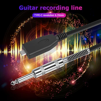 Mand til 6,35 mm Mandlige Kabel-2m/3m Type-C Guitar Optagelse Adapter Lette Bærbare Musik-Elementer til Telefonen PC