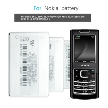 Mobiltelefon Batteri Til Nokia 3610 6500 6510 6590 6590i 7650 8210 8250 8270 8290 8310 8390 8850 BLB 2 BLB-2 800mAh