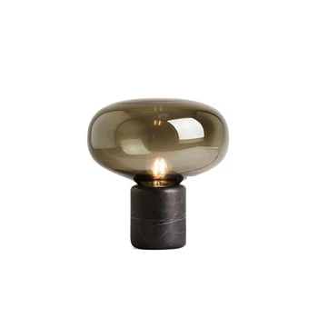 Moderne Design Bordlampe Af Glas Bord Lys Lys Stue, Soveværelse Indretning Sengen Marmor Base Bordlamper Indendørs Armaturer