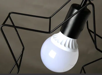 Moderne minimalistisk design-stjernede strygejern kunst vedhæng lys Europæiske retro E27 LED enkelt lampe til stuen forhal, cafe veranda TM027