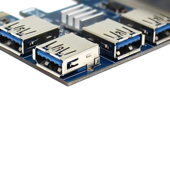NYE Opgradering 5Gbps PCIE PCI-E Riser-Kort 1 til 4 PCI Express 1x til 16x USB 3.0 Slot Multiplikator 1Turn4 Hub Adapter Til BTC Miner