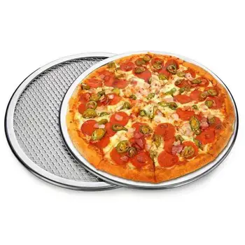 Pizza Bagning Skuffe Mp-Food Grade Nonstick Aluminium Legering Runde Bagning Mesh Pan Køkken Værktøj