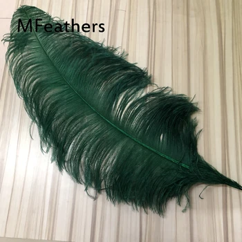 Pris for 50stk Størrelse arrangere 40-75 cm Lang Smaragd Grøn strudsefjer Naturlige Plumages Til Jul Home Party Dekorationer