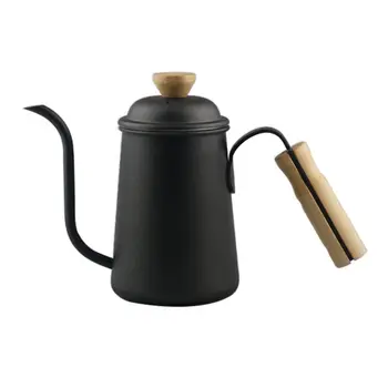 Rustfrit Stål 650mL Pour Over Kaffemaskine, Elkedel Dryp Filter Fine Munden Pot H58C