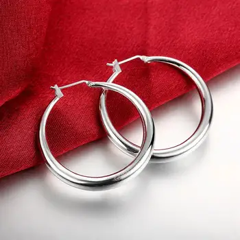 SKMEI CE020 S925 Sterling Sølv Tre-Dimensionelle Mode Runde Øreringe til Kvinder Smykker Anbefale Romantisk Gave 2021