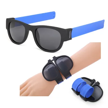 Silikone ring, armbånd snap ring ridning solbriller rejse bærbare sammenklappelig polariseret håndledsrem udendørs solbriller kørsel