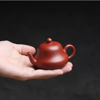 Som et lukket system af yixing skitse li dahongpao kung fu te pot afklædt malm lille gryde med DE små pot af te te king