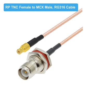 TNC 'en til MCX RG316 Kabel-Serien TNC' en Kvinde til at MCX Mandlige Stik Pigtail Mini-PCI-WIFI WLAN-Antenne Udvidelse Coaxial Cabble