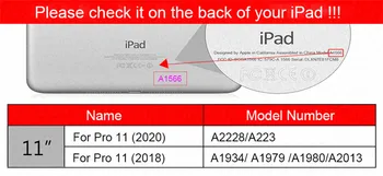 Tabel Tilfældet for iPad Pro 11 Tilfælde 2020 Klud Mønster TPU Back Cover Auto Sleep/Wake up Smart Cover til iPad Pro 11 2020 Tilfælde Slank