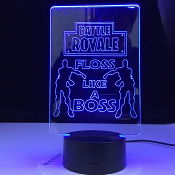 Tandtråd Som En Boss Danser Battle Royale 3D-Nat Lys Model LED bordlampe Kreative Gave Til Fødselsdag Bedste Dropshipping Produkter