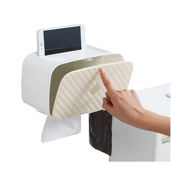 Tissue Box vægmonteret papirrulleholder Køkken Papir Dispenser til Hotel toiletrulleholder Badeværelse