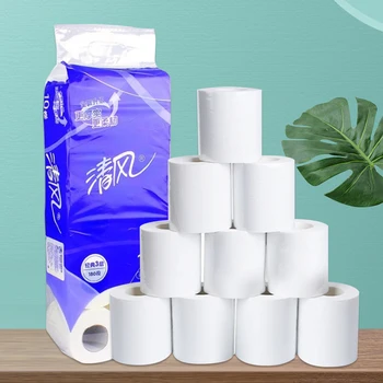 Toiletpapir 3-lags 10 Ruller Tykkere Blødere Badekar Rengøring Væv Køkkenrulle Roll