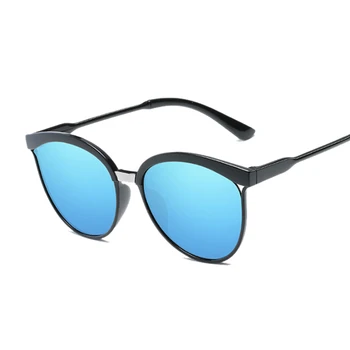 Vintage Black Solbriller Kvinder Cat Eye Solbriller Til Kvinder Farve Linse Spejl Dame Solbrille Kvindelige Mode Brand Design Oculos