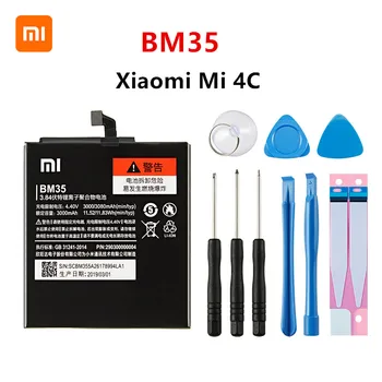 Xiao mi Orginal BM35 3080mAh Batteri Til Xiaomi Mi 4C M4C Mi4C BM35 Høj Kvalitet Telefon Batterier +Værktøjer