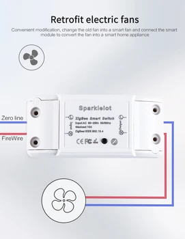 ZigBee 10A Smart Wireless Remote Switch Light Controller-Modulet Arbejde Med Alexa, Google Home Smart Home Anvendes Med Zigbee Gateway